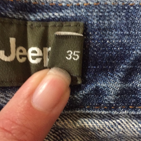 JEEP Blue Stonewash Denim Straight Leg Jeans 35 - Picture 3 of 8